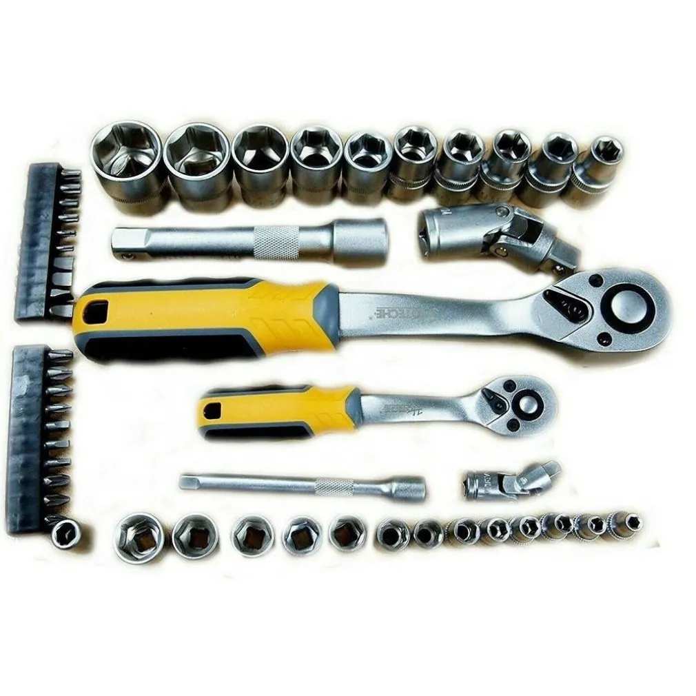 SET CHIAVI A BUSSOLA CON CRICCHETTO REVERSIBILE PROLUNGHE 50 PEZZI 1/4" 1/2"