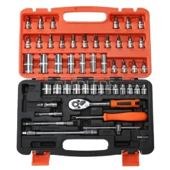 SET CHIAVI A BUSSOLA CON CRICCHETTO 53 PEZZI CHROME VANADIUM IN VALIGETTA