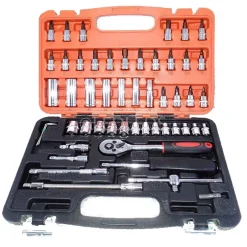 SET CHIAVI A BUSSOLA CON CRICCHETTO 53 PEZZI CHROME VANADIUM IN VALIGETTA