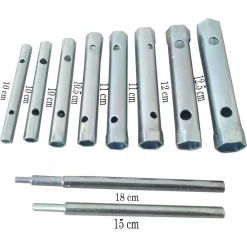 SET CHIAVI A TUBO 6-22MM ESAGONALI 10PZ CHIAVINI TUBOLARI LEVA A T IDRAULICA