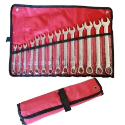 SET CHIAVI COMBINATE 14 PZ. 8-24 MM FISSA E STELLA ACCIAIO CR-V CON ASTUCCIO