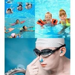 SET CLIP NASO NUOTO + TAPPI PER ORECCHIE IMMERSIONI SUBACQUEE ASSORTITI 605431