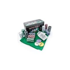 SET COFANETTO POKER TEXAS HOLDEM FICHES CHIPS PROFESSIONALE SCATOLA DI LATTA
