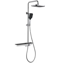 SET COLONNA DOCCIA SALISCENDI CON MISCELATORE RUBINETTO SOFFIONE E DOCCETTA MURO