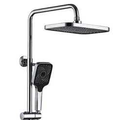 SET COLONNA DOCCIA SALISCENDI CON MISCELATORE RUBINETTO SOFFIONE E DOCCETTA MURO