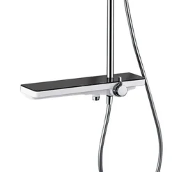 SET COLONNA DOCCIA SALISCENDI CON MISCELATORE RUBINETTO SOFFIONE E DOCCETTA MURO