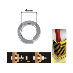 SET CONFEZIONE 44 GR. RONDELLE ELASTICHE IN ACCIAIO RONDELLA DIAMETRO 4 MM 90833