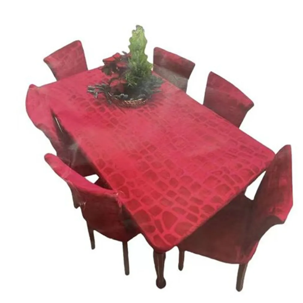 SET COPRITAVOLO E COPRISEDIA IN VELLUTO COPERTURA SCHIENALE SEDIA E TAVOLO X6