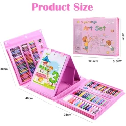 SET DA COLORARE DA 208 PZ ASTUCCIO PER PITTURA SCATOLA DI COLORI REGALO PER BAMBINI