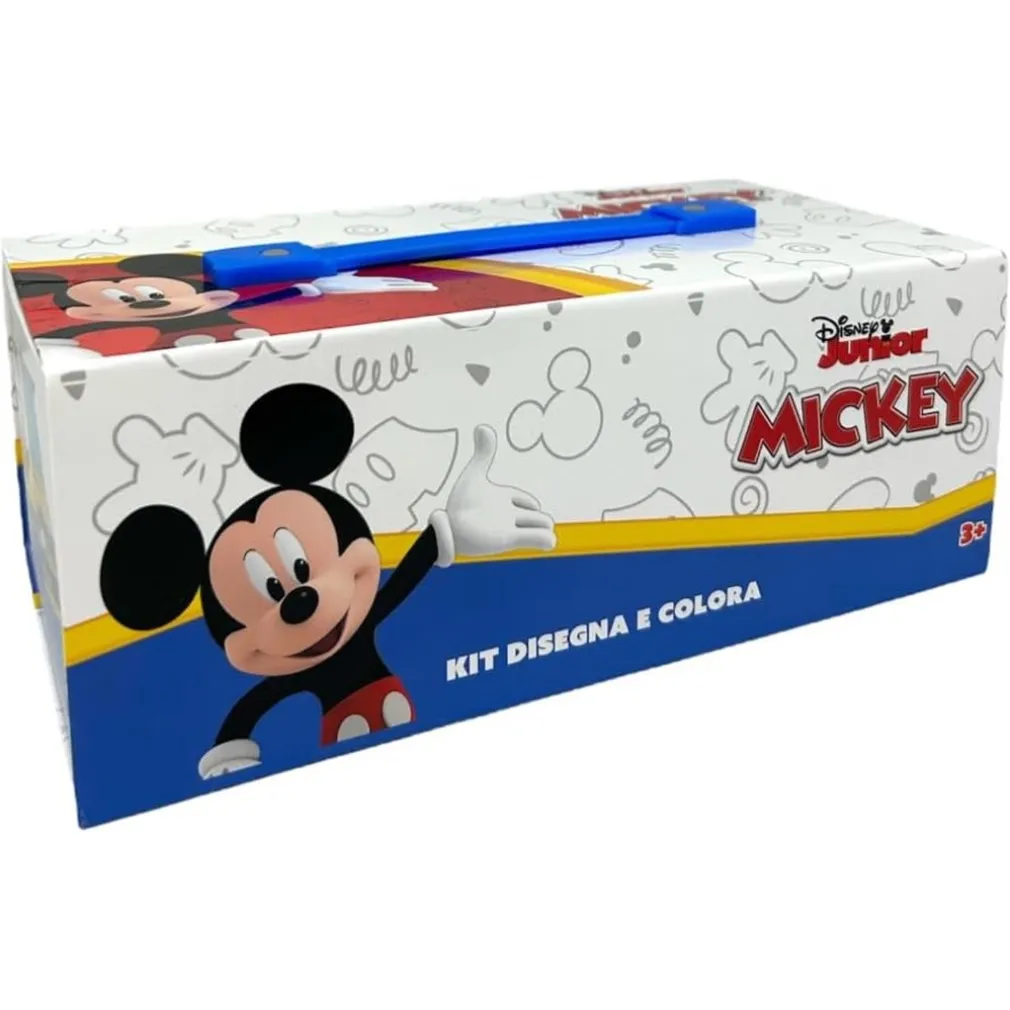 SET DA COLORARE VALIGETTA CON COLORI BAMBINI TOPOLINO CASSETTI KIT DISEGNO PITTURA 951731
