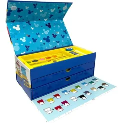 SET DA COLORARE VALIGETTA CON COLORI BAMBINI TOPOLINO CASSETTI KIT DISEGNO PITTURA 951731