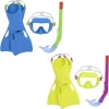 SET DA SNORKELING BAMBINI FLAPPER MASCHERA BOCCAGLIO PINNE 3-6 ANNI 2 COL 25039