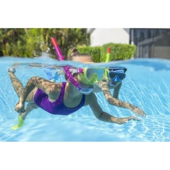 SET DA SNORKELING BAMBINI FLAPPER MASCHERA BOCCAGLIO PINNE 3-6 ANNI 2 COL 25039