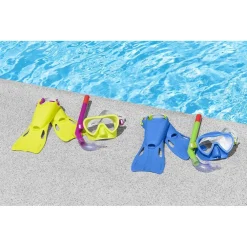 SET DA SNORKELING BAMBINI FLAPPER MASCHERA BOCCAGLIO PINNE 3-6 ANNI 2 COL 25039