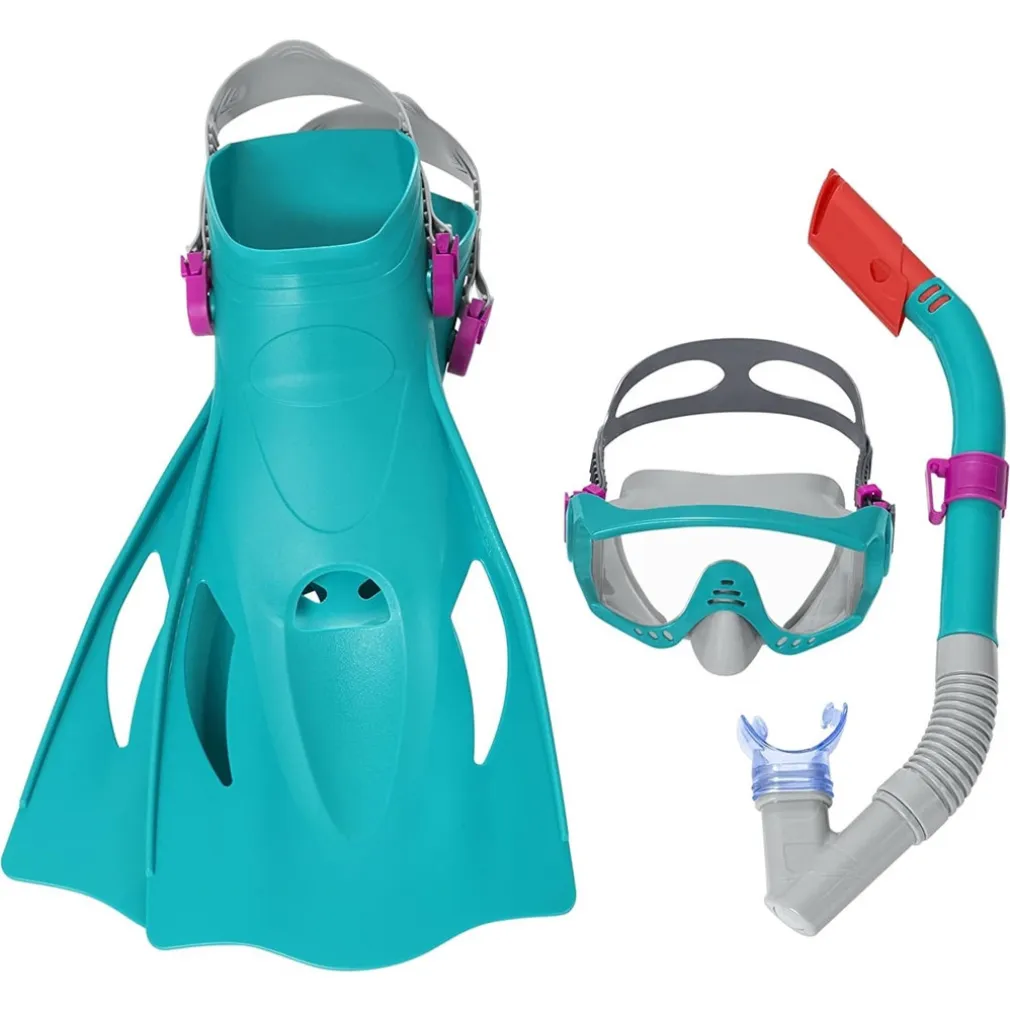 SET DA SNORKELING MERIDIAN MASCHERA BOCCAGLIO PINNE 14+ ANNI 2 COLORI ASS 25020