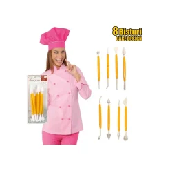 SET DI 8 ATTREZZI BISTURI PER MODELING CAKE DESIGN TORTA DOLCE PASTA DI ZUCCHERO
