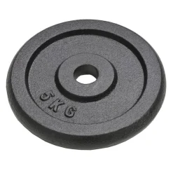 SET DI 4 DISCHI PER PESI MANUBRI DA 5 KG IN GHISA BILANCIERE F 30MM COLORE NERO