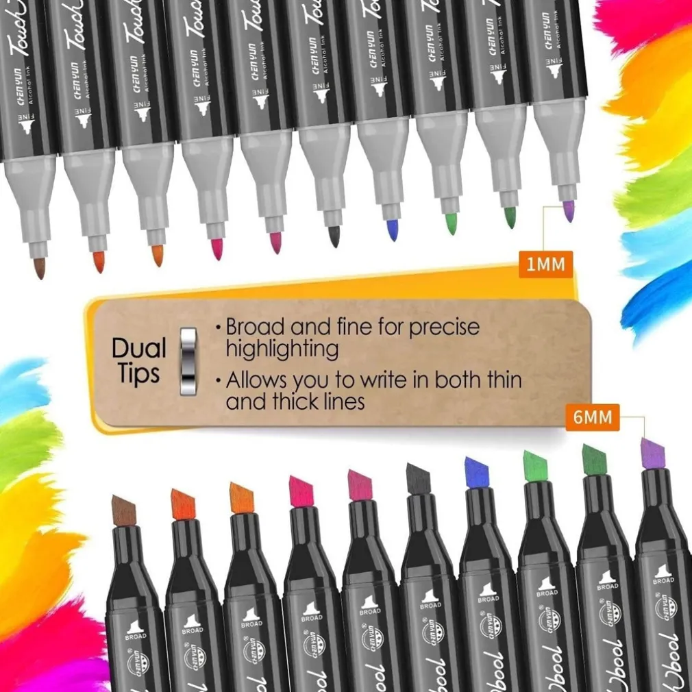 SET DI 80 PENNARELLI COLORATI PER GRAFFITI CON CUSTODIA CAMPO DI MARCATURA