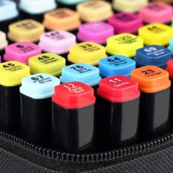 SET DI 80 PENNARELLI COLORATI PER GRAFFITI CON CUSTODIA CAMPO DI MARCATURA