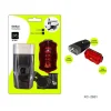 SET DI LUCI FANALINO FRONTE/RETRO PER BICI BICICLETTA ATTACCO UNIVERSALE XC-2651