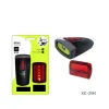 SET DI LUCI LED A BATTERIA ANTERIORE POSTERIORE BICI ATTACCO UNIVERSALE DT-2181