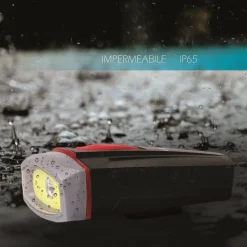 SET DI LUCI LED A BATTERIA ANTERIORE POSTERIORE BICI ATTACCO UNIVERSALE DT-2181