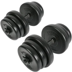 SET DI MANUBRI COMPONIBILI PESI REGOLABILI FITNESS PALESTRA DUMBBELL 40 KG TOTAL