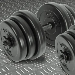 SET DI MANUBRI COMPONIBILI PESI REGOLABILI FITNESS PALESTRA DUMBBELL 20 KG TOTAL