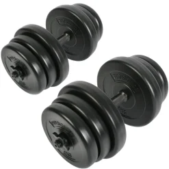 SET DI MANUBRI COMPONIBILI CON BILANCIERE FITNESS PALESTRA DUMBBELL PERFECT CURL
