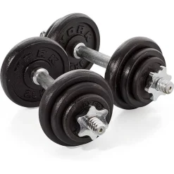 SET DI MANUBRI IN GHISA YORK FITNESS 20KG FORATURA 2,54CM ALLENAMENTO PALESTRA