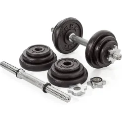 SET DI MANUBRI IN GHISA YORK FITNESS 20KG FORATURA 2,54CM ALLENAMENTO PALESTRA