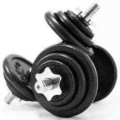 SET DI MANUBRI REGOLABILI DUMBBELL BILANCIERE 30 KG TOT REGOLABILE BODY BUILDING