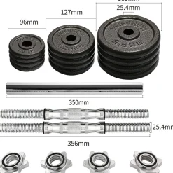 SET DI MANUBRI REGOLABILI DUMBBELL BILANCIERE 30 KG TOT REGOLABILE BODY BUILDING