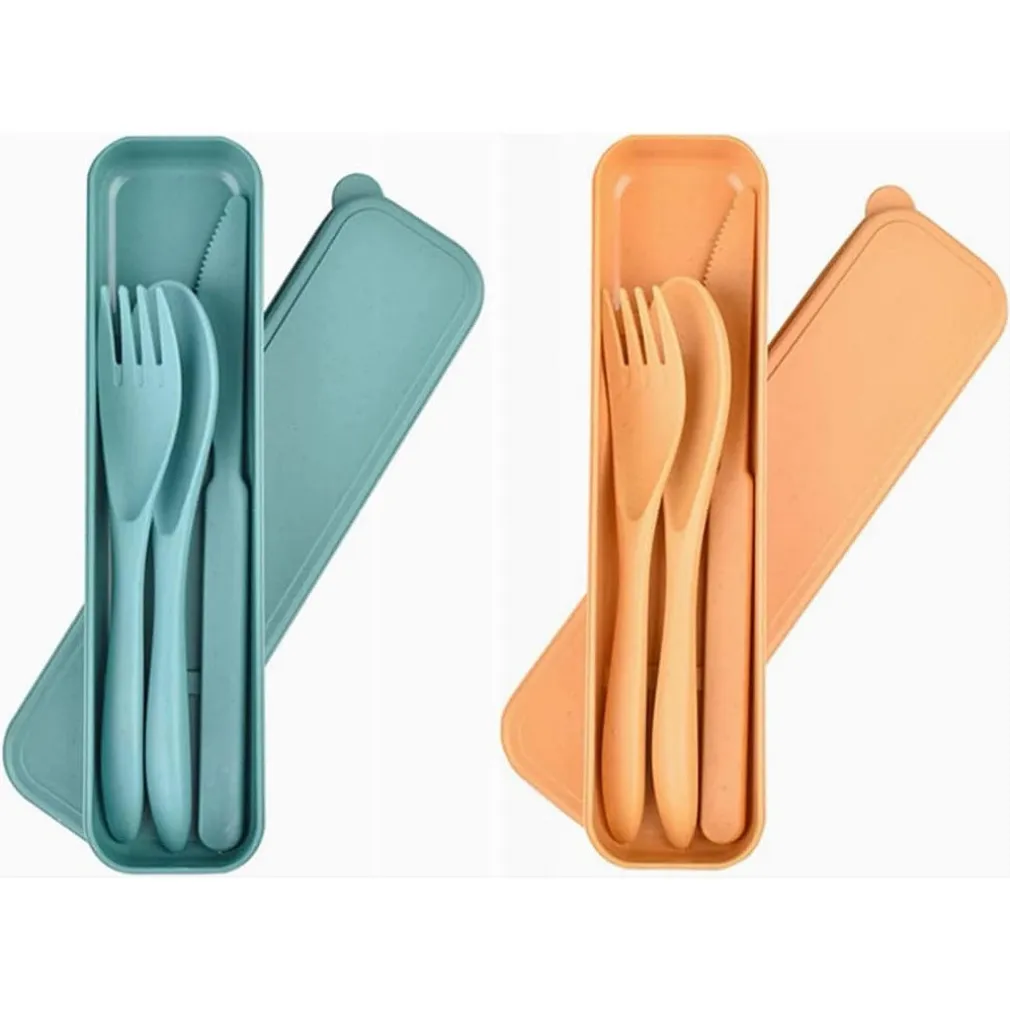 SET DI PORTAPOSATE DA VIAGGIO CON ASTUCCIO 2 PEZZI POSATE DA CAMPEGGIO PORTATILI