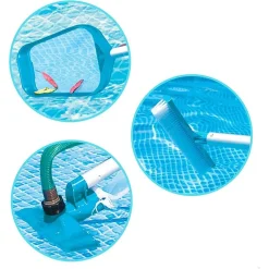 SET DI PULIZIA BASIC PER PISCINA RETINA SPAZZOLA TESTA ASPIRATRICE VACUUM 29056