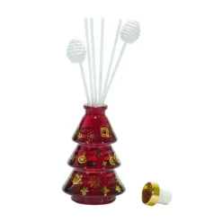 SET DIFFUSORE DI FRAGRANZA PER AMBIENTE FORMA ALBERO NATALIZIO DA 80ML CON 6 BASTONCINI