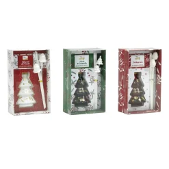 SET DIFFUSORE DI FRAGRANZA PER AMBIENTE FORMA ALBERO NATALIZIO DA 80ML CON 6 BASTONCINI