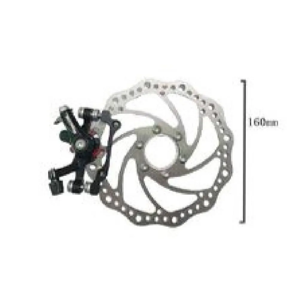 SET FRENO A DISCO 16 CM CON PINZA MECCANICA PER BICI BICICLETTA RICAMBI ZX-9918