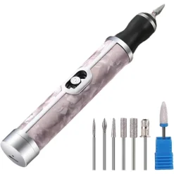 SET FRESA ELETTRICA PER UNGHIE PROFESSIONALE RICARICABILE CON PUNTA PER SMERIGLIATRICE