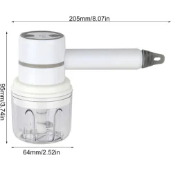 SET FRULLATORE A IMMERSIONE IN ACCIAIO INOX PORTATILE PER PREPARAZIONE ALIMENTI