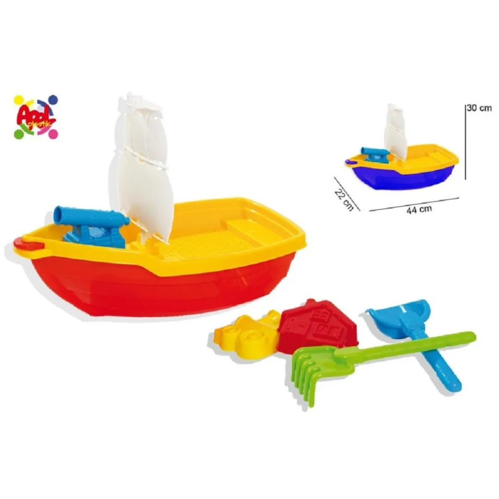 SET GALEONE CON PALETTE + ACCESSORI MARE GIOCHI SPIAGGIA ESTATE BAMBINI 114725