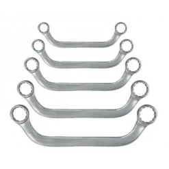 SET KIT 5 PEZZI CHIAVI POLIGONALI DOPPIE SPECIALI A U IN CHROME VANADIUM