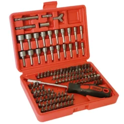 SET KIT 122 PZ INSERTI CACCIAVITE GIRAITE CON PROLUNGA BUSSOLE TORX VALIGETTA