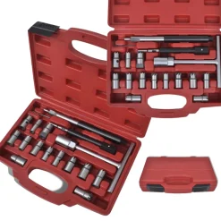 SET KIT ALESATORI PER LA PULIZIA INIETTORE INIETTORI AUTO MOTORE DIESEL 17 PZ