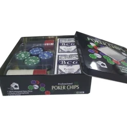 SET KIT COFANETTO POKER TEXAS HOLDEM 100 FICHES CHIPS SET PROFESSIONALE POKER