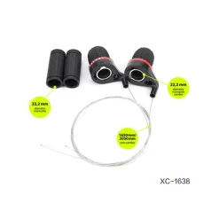 SET LEVE PER CAMBIO VELOCITA 3X7 CON MANOPOLA TORSIONE ANTISCIVOLO BICI XC-1638