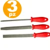 SET LIME E RASPE LIMA RASPA PER METALLO FERRO LEGNO 3PEZZI 200MM LIMATURA