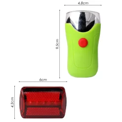SET LUCI LED A BATTERIA ANTERIORE POSTERIORE PER BICI ATTACCO UNIVERSALE XC-2075