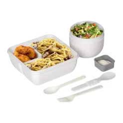 SET LUNCH BOX CON BORSA TERMICA CONTENITORI POSATE 6PZ PER PRANZO UFFICIO SCUOLA CAMPEGGI