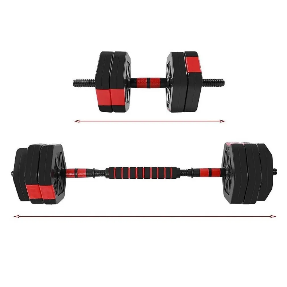 SET MANUBRI BILANCIERE CON BIELLA REGOLABILI 15KG ALLENAMENTO CORPO PALESTRA CASA